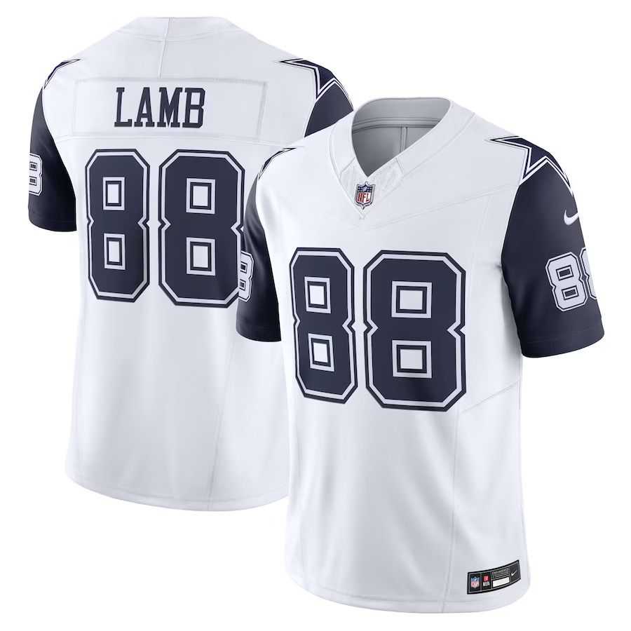 Men Dallas Cowboys #88 CeeDee Lamb Nike White Vapor F.U.S.E. Limited NFL Jerseys